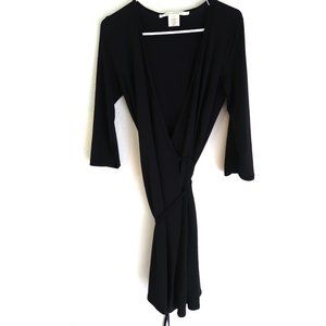 Max Studio Black Wrap Dress